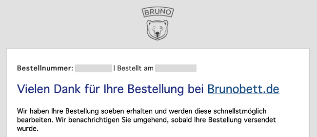 Bestellung kaufen Screenshot