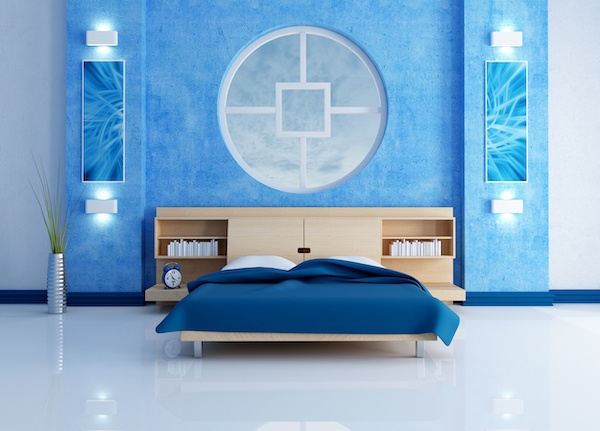 Schlafzimmer Idee Blau